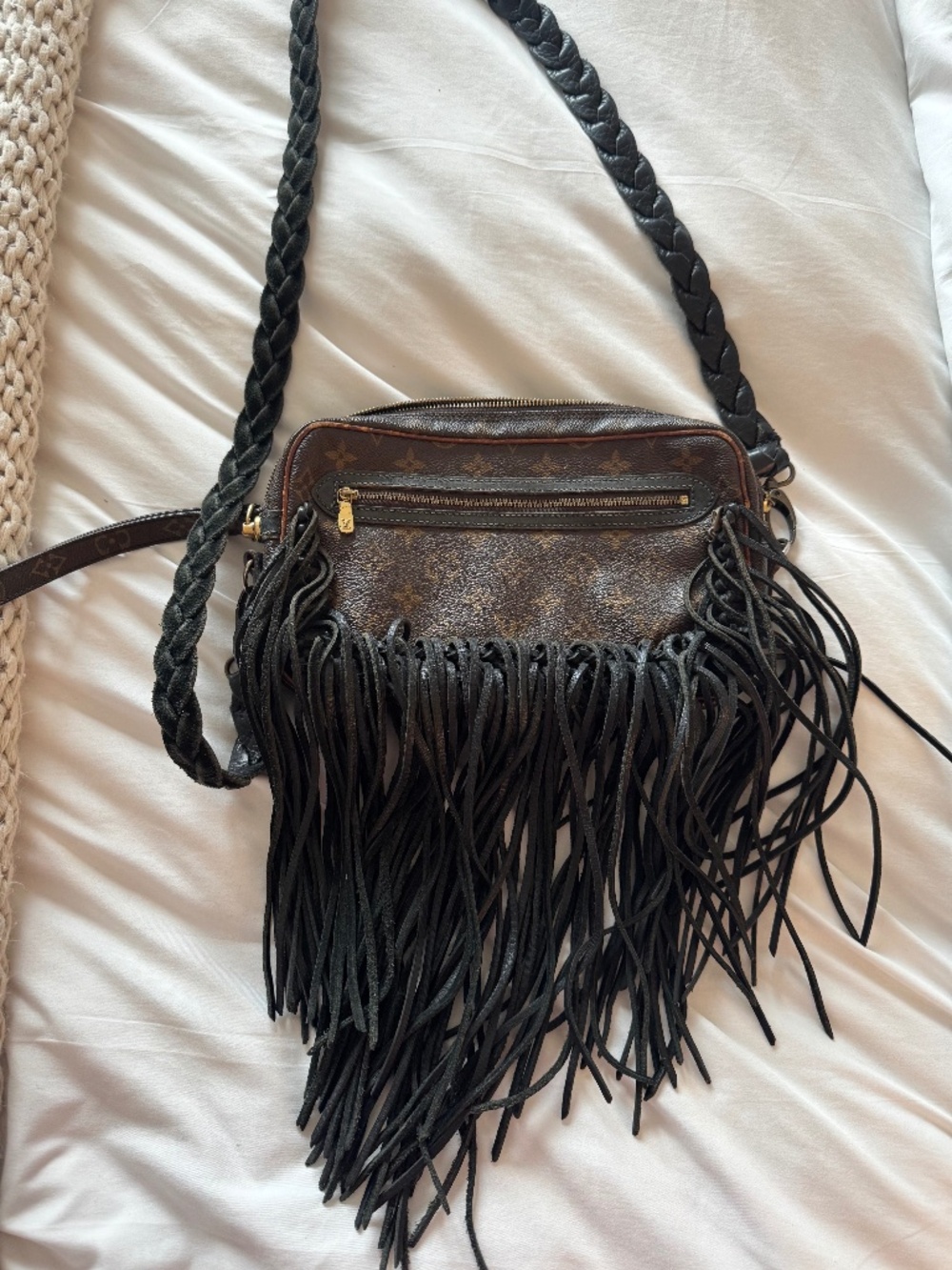 LV Fringe riviera vintage boho bag
